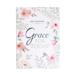 “Grace for Today” mini devotional book with floral cover design